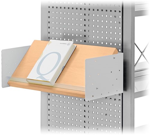 Tablette frontale inclinée bois/métal