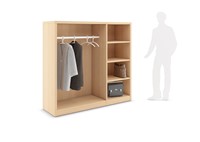 Armoire vestiaire ouverte