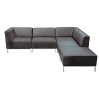Kruk Soho met stoffen hoes - Camira Grijze stoffen hoes