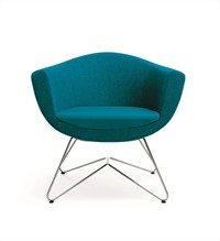 Fauteuil Sorriso met slede onderstel - geel