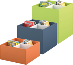 Prentenboekenbak 4/0 zonder plint in diverse kleuren