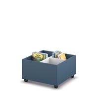 Coffret albums 4/0 mobile - L680 x P680 x H400 mm - blanc/bleu alpin
