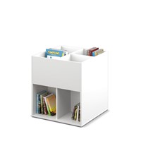 Prentenboekenbak 4/4 - B680 x D680 x H740 mm - wit-wit