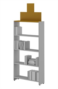 Kopgevelpaneel "Toren" - platinawit/oranje