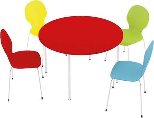 Table système M ronde - tube rectangulaire