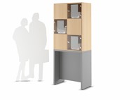 Interactie tussen presentatiekasten - met zijpanelen 1695mm