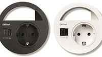 EVOline Circle80 inbouwapparaat met VDE-stopcontact zwart