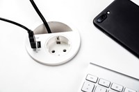 EVOline Circle80 inbouwapparaat met VDE-stopcontact zwart-3