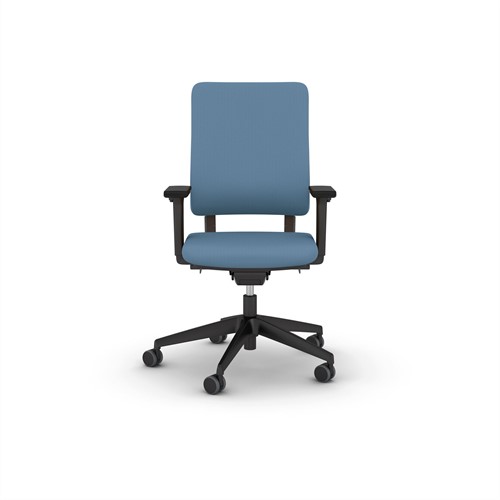Fauteuil de bureau à dossier tambour - Océan bleu