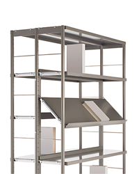 Milan dubbelz start (R.6) - 8x legbord metaal - H1500xB925xD525 mm - decor 2
