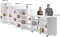 Libracurve Duo boogkast  - B884 x  D525 x H1056 mm - berken-2