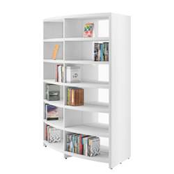 Libracurve Duo boogkast H2048 mm - verrijdbaar of met voetjes