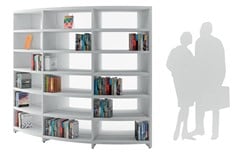 Libracurve Trio boogkast H2048 mm - verrijdbaar of met voetjes