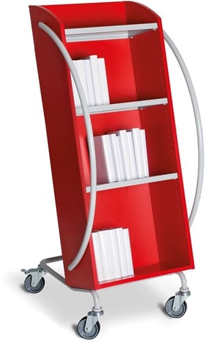 Boekenwagen B.3, drie metalen planken