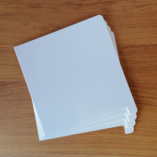Blanco Rubriektabs set van 25 stuks - wit