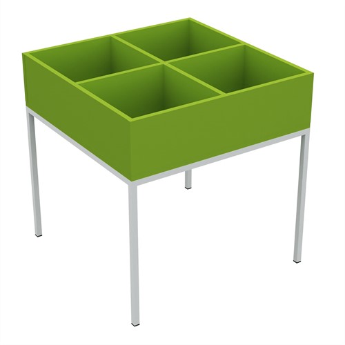 Bac à BD sur pieds - L720 x P720 x H700 mm - vert avocat