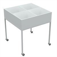 Bac à BD sur roulettes - L720 x P720 x H900 mm - blanc