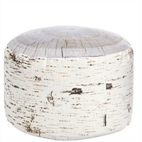 Pouf/Souche de Bouleau d'Intérieur - H450 x Ø600 mm