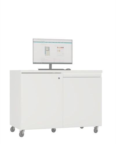Comptoir de prêt/retour - L1200 x P600 x H900 mm - blanc