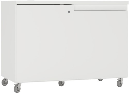 Comptoir de prêt/retour - L1200 x P600 x H900 mm - blanc-2
