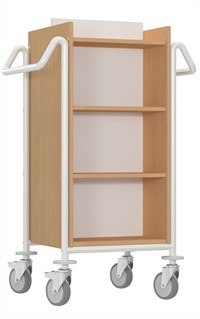 Chariot à livres Atria - hêtre-blanc