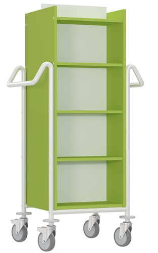 Chariot à livres Atria L - vert avocat-blanc