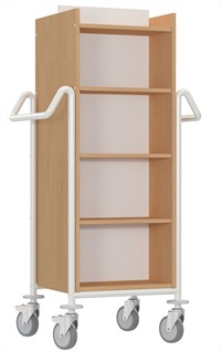 Boekenwagen Atria L - beuken-wit
