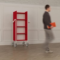 Chariot à livres Atria L - érable-blanc-3
