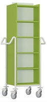 Boekenwagen Atria XL - avocadogroen-wit