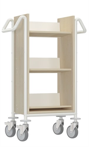 Chariot à livres Cursa - érable-blanc
