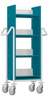 Boekenwagen Cursa L - turquoise blauw-wit