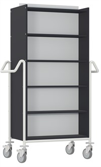Chariot à livres Izar XL - anthracite-blanc