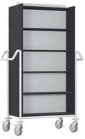 Chariot à livres Izar XL - anthracite-blanc
