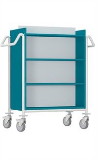 Boekenwagen Izar - turquoise blauw-wit