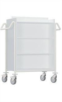 Chariot à livres Izar - blanc