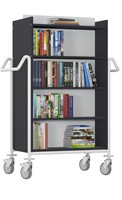Boekenwagen Izar L - antracietgrijs-wit-2