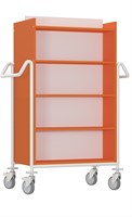 Chariot à livres Izar L - orange-blanc