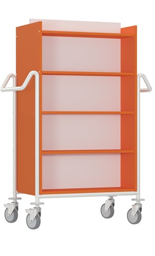 Chariot à livres Izar L - orange-blanc