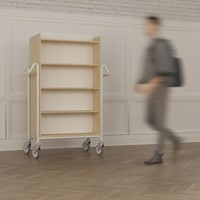 Boekenwagen Izar L - beuken-wit-3