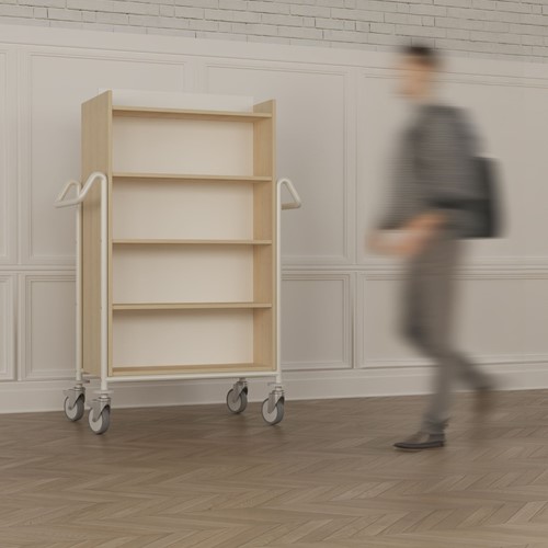 Boekenwagen Izar L - beuken-wit-3