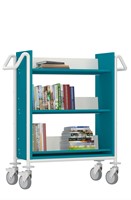 Boekenwagen Mira - turquoise blauw-wit-2