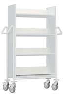 Chariot à livres Mira L - blanc