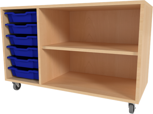 Storix Combikast C2 ahorn, B1050xH684xD465 - laden blauw