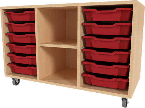 Storix Combikast D6 ahorn, B1050xH684xD465 - laden rood