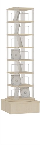 CD carrousel 1x - 7 niveaus + lage basis - ahorn