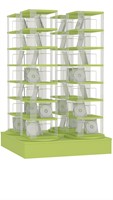CD carrousel 4x - 7 niveaus + lage basis - avocadogroen