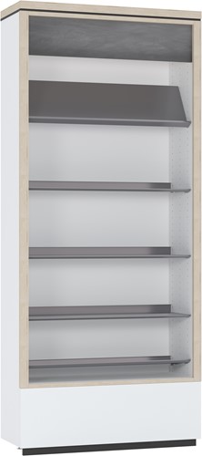Flexus wandboekenkast met houten legborden - startsectie hoog