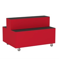 Foxis meubles d'affichage L1200 x P900 x H700 mm - rouge-2