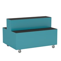 Foxis displaymeubel - B1200 x D900 x H700 mm - turquoise blauw-2