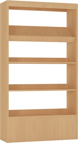 Foxis bibliothèque murale L900 x P300 x H1660 mm - hêtre